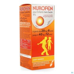 Nurofen Enfant Orange 4% Susp S/sucre 150ml