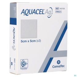 Aquacel Ag Pans Hydrofiber Ster 5x 5cm 3 403705
