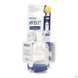 Philips Avent Tetine Fast 4trous 2 SCF634/27