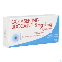 Golaseptine Lidocaine 5mg/1mg Comp A Sucer 20