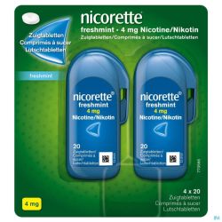 Nicorette Freshmint Comp A Sucer 80x4mg