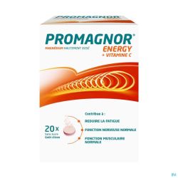 Promagnor Magnésium 400mg + 180mg Vitamine C  (20 Comprimés Effervescents)
