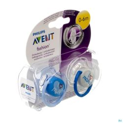 Philips Avent Sucette Fashion Double 0- 6m 2 SCF172/50