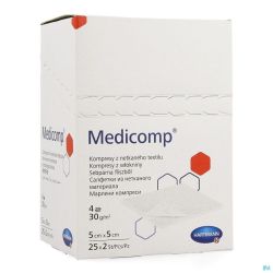 Medicomp 5x5cm 4pl. St. 25x2 P/s