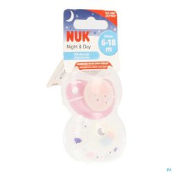 Nuk Sucettes 2 Trendline Night Fille 6-18m 2