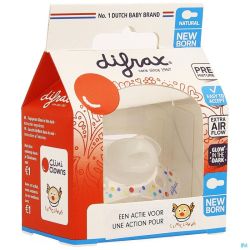 Difrax Sucette Natural Newborn Cliniclowns