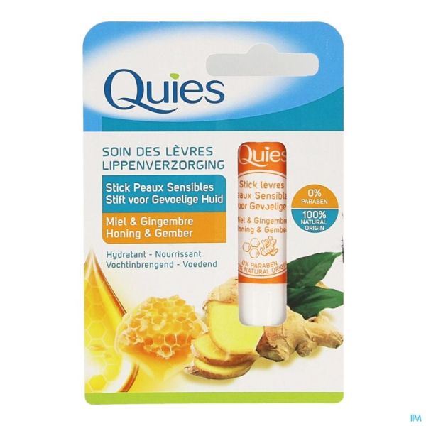 Quies Stick Levres Peau Sensible Miel&gingem. 4,5g