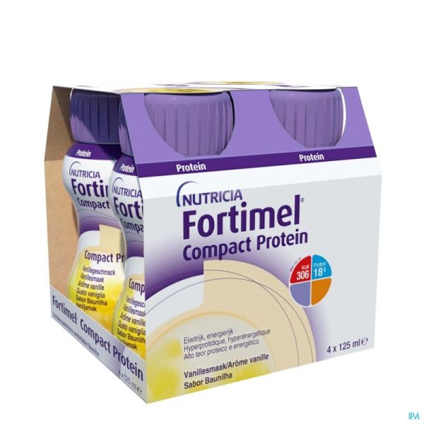 Fortimel Compact Protein Vanille Bouteilles 4x125 ml