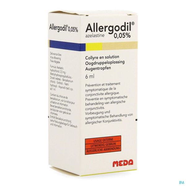 Allergodil 0,05% Pi Pharma Collyre 6ml Pip