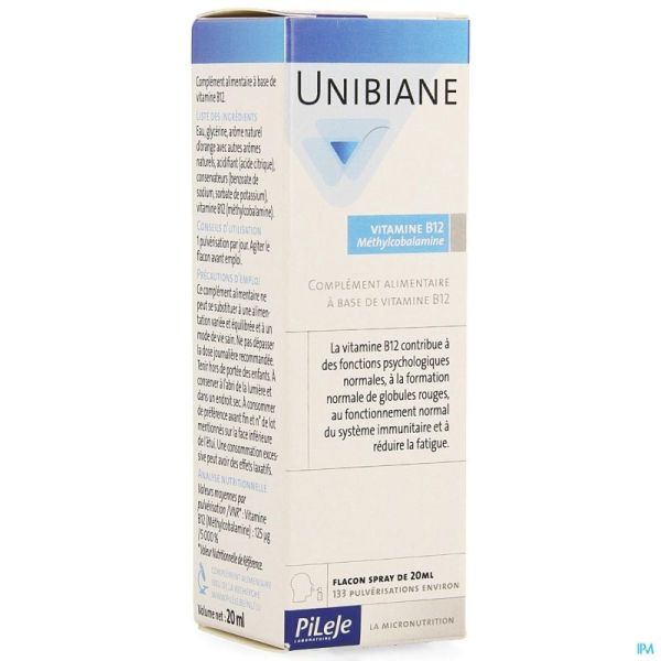 Unibiane Vitamine B12 Fl Pompe 20ml