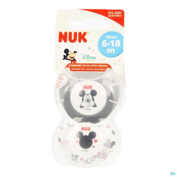 Nuk Sucettes 2 Trendline Mickey 6-18m 2