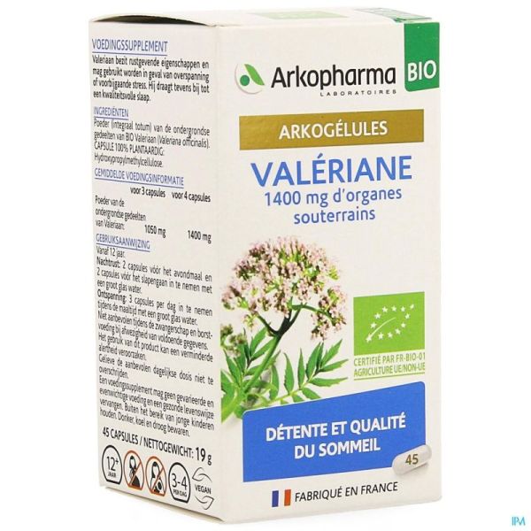 Arkogelules Valeriane Bio Caps 45 Nf