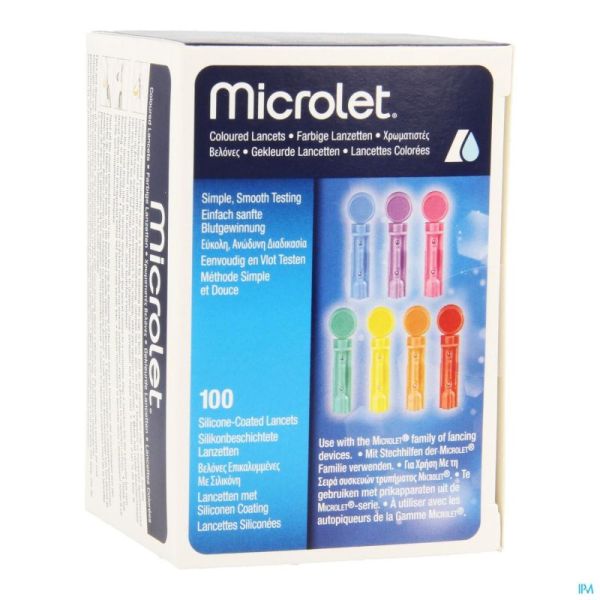 Ascencia Microlet Lancettes Ster Couleur 100