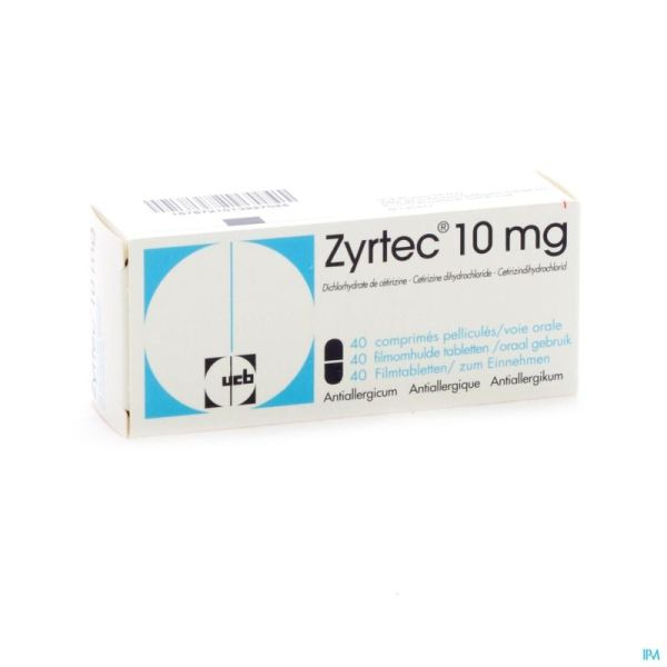 Zyrtec 10mg Comp Pell 40 X 10mg