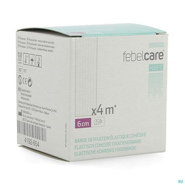 Febelcare Haft Bande Fix. Elastiq. Cohesive 6cmx4m