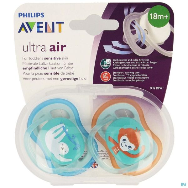 Philips Avent Sucette +18m Air Singe Leopard