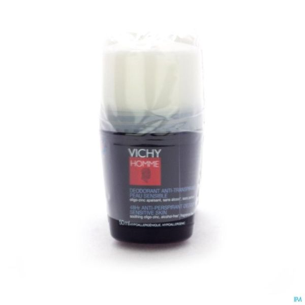 Vichy Homme Deo P Sens 48h Bille Duo 2x50ml