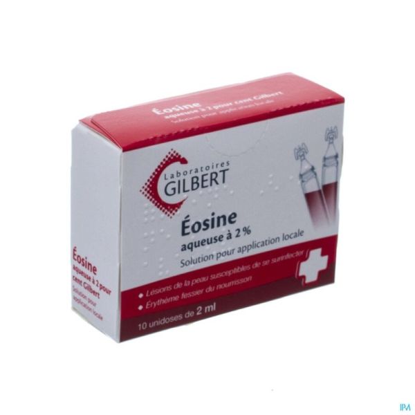 Gilbert Eosine Aqueuse Sol 2% Sterile 10x2ml