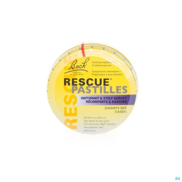 Bach Rescue Pastilles Cassis S/sucre 50g