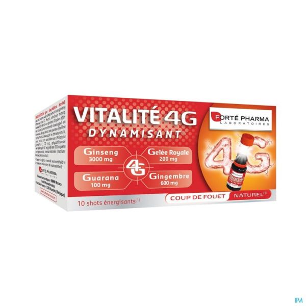 Vitalite 4g Dynamisant Shots Energisants 10